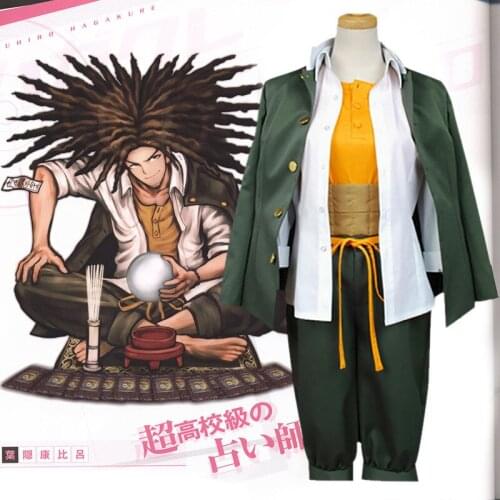 Anime Danganronpa Cosplay Costumes Yasuhiro Hagakure Cosplay Coat+Pants+White Shirt Uniform Sets Women Mens Halloween Outfit