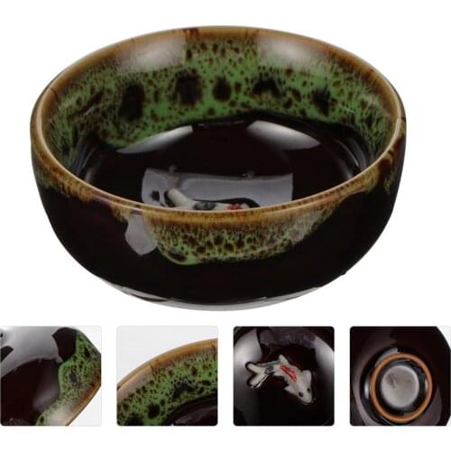 Creative Round Delicate Ink Dish Ceramic Ink Plate Calligraphy Painting Ink Bowl
