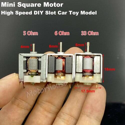 020 Micro DC Motor Mini 18mm Square Motor DC 3V 4.5V 6V 9V 12V High Speed Electric motor DIY Slot car