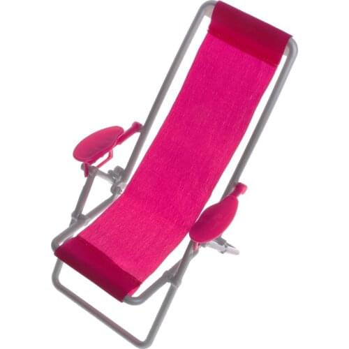Rose Red 1/6 Dolls House Miniature Beach Deck Chair for Blythe BJD Accessory Adult Collections