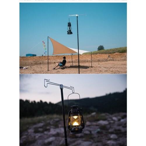 Multifunctional Folding Lamp Post Pole Kit Aluminum Alloy Good Quality Fishing Hanging Light Fixing Stand Holder Camping Outdoor