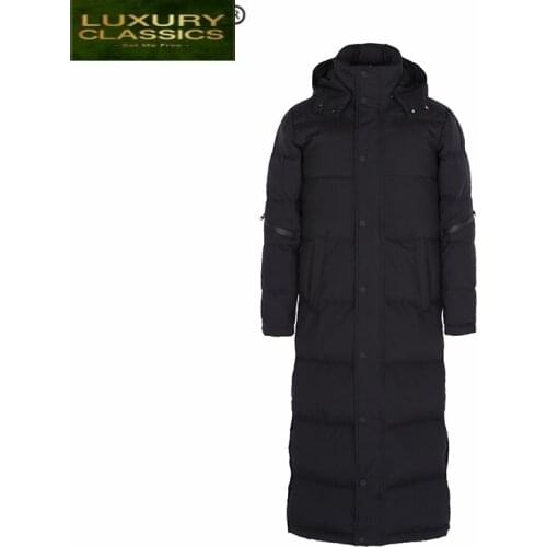 Mens Down Jacket Winter Thick Warm Men 90% Duck Down Coat Streetwear Long Overcoat Brand Down Parka Clothes Hiver 190312