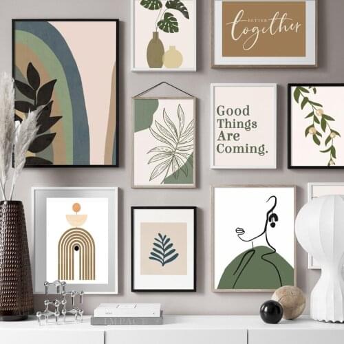 Nordic Wall Decor Canvas Poster Abstract Line Art Picture Modern Home Room Decor Wall Art Prints Paintings for Interior