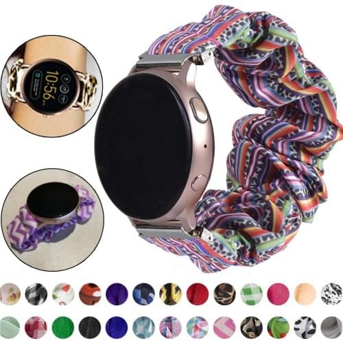 18mm 22mm 20mm Elastic Strap For Samsung Galaxy gear s3 Watch 3 46mm 42mm Scrunchie nylon Wrist for Amazfit bip Galaxy Active 2