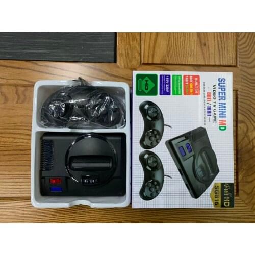 NEW FOR SUPER MINI MD Video Game Console For Sega Mega Drive MD 16 BIT 86 Games 8 BIT 605 Different Built-in Games Two Gamepads
