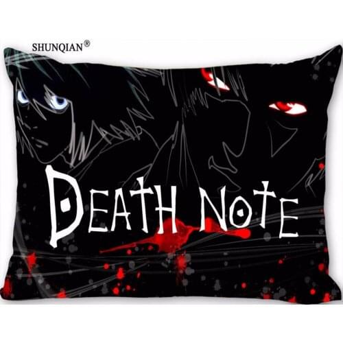 New Custom Death Note Pillowcase Zippered Rectangle Pillow Cover Cases Size 45X35cm,40x60cm,45X75cm,50X75cm(Two sides)