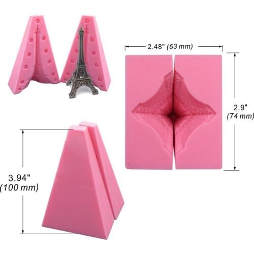 New Arrival Eiffel Tower Silicone Soap Mold,Fondant Silicone Molds for Cake Decorating,Fondant Decorating Mold