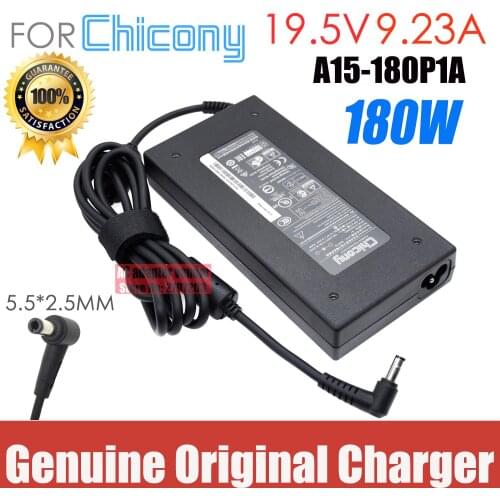 Genuine A17-180P4A 19.5V 9.23A 180W ac Chicony power Adapter A15-180P1A For CLEVO P950HR N850HP6 MSI GS63VR GS43VR WS63VR GE72VR