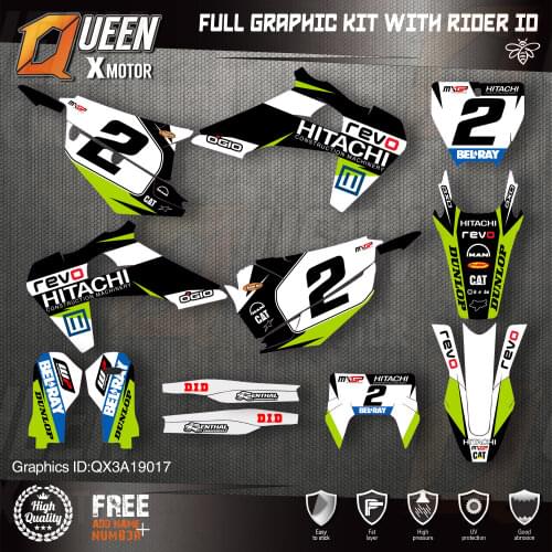 Queen X MOTOR Custom Team Graphics Decals Stickers Kit For Husqvarna Decal 2019-N TC FC TX FX FS 2020-N TE FE 125-450CC 17