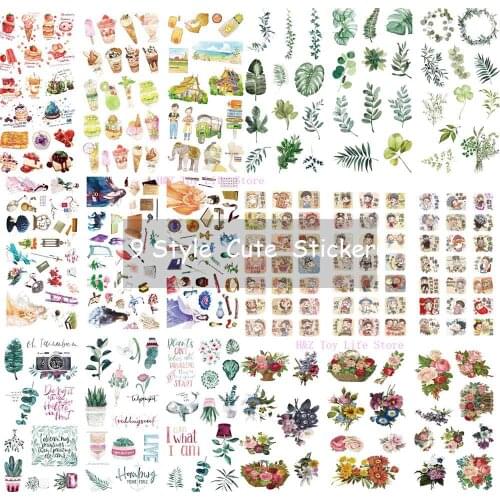 9 Style Cartoon Animals plant Diary Toy Sticker 3pcs/set Diy Sticker Exquisite Student Children Sticker Cute Pet DIY Sticker