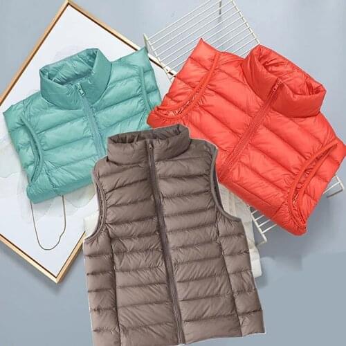 13 Colors Womens Packable Ultra Lightweight Down Vest Puffer Vest 2021 Winter New Stand Collar Thin Sleeveless Portable Jacket