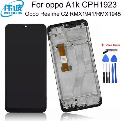 LCD for OPPO Realme C2 LCD display touch panel screen digiziter sensor assembly for OPPO RMX1941 A1K lcd screen replacement