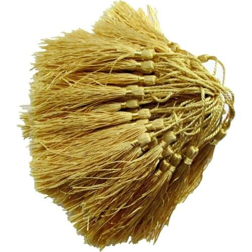100pcs about 12.5cm golden polyester charm tassel home curtain accessories in addition to core bookmarks curtain 2026