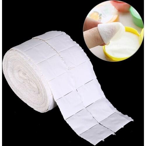 500Pcs White Wipes Nail Cleaning Papers Polish Acrylic Gel Remover Towel Paper Cotton Pads Roll Salon Nail Art Cleaner Tools
