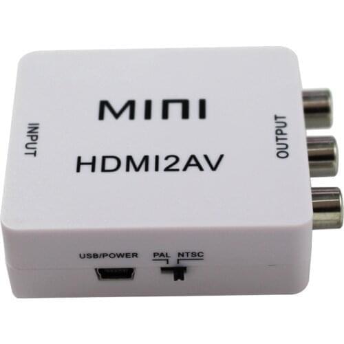 AV Scaler Adapter HD Converter Box HDMI RCA AV/CVSB L/R Video 1080P HDMI2AV