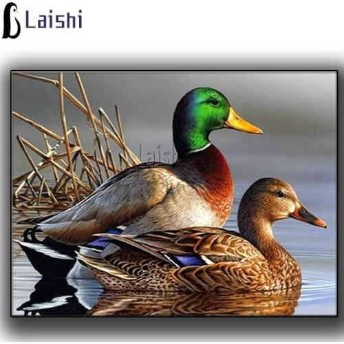 5D DIY Diamond embroidery wild duck picture animal crystal diamond mosaic unfinished decorative diamond painting cross stitch