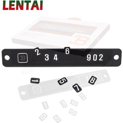 LENTAI For BMW e46 e39 e90 e60 e36 f30 f10 e30 x5 e53 f20 Ssangyong Lifan 1Set Black Car parking card with phone number Stickers