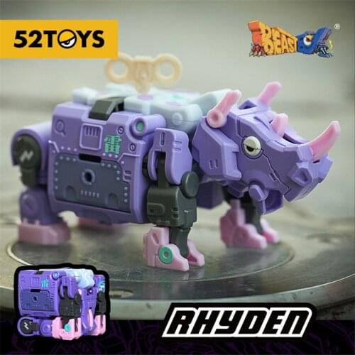 BeastBox Deformation Robots Transformation Animal Toy Cube Model Rhyden Rhinoceros Rhino Action Figure Jugetes For Gifts