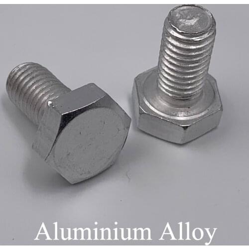 M6 M8 M6/M8*10/12/14/16/20/25/30/35/40/45/50/60/65mm 6061 AL Aluminium Alloy Bolt External Hex Hexagon Head Screw