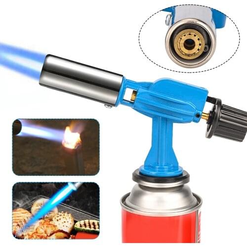 Butane Burner Gas Torch Gas Flamethrower Automatic Ignition Tools For Baking Welding BBQ Camping Outdoor Hiking Dropshipping