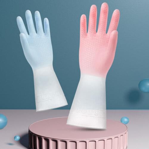 Household Dishwashing Gloves Mens and Womens Waterproof Extra Thick and Durable Summer Kitchen Laundry Rubber Thin Cleaning