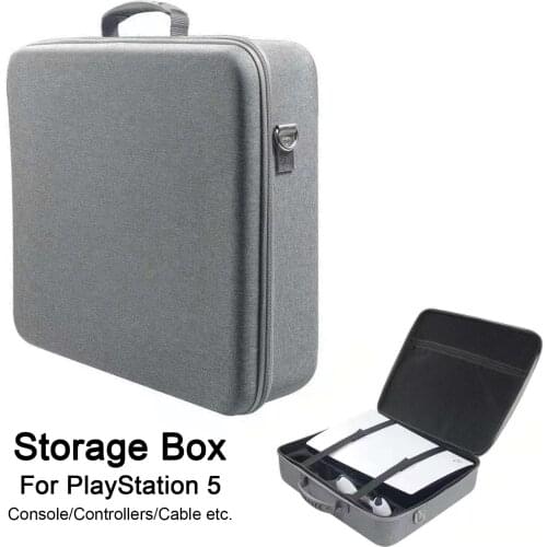 Travel Carrying Case For PlayStation 5 Console/Controllers/Cable Accessories Portable Storage Box For DualSense Game Controller