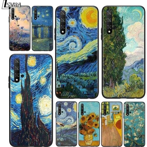 Van Gogh Oil Art for Huawei Honor 9X Lite 8X 9S 9A 9C 30 20 10i 20 10 10i 9 Lite 8C 8A 7C 7A Pro Black Phone Case