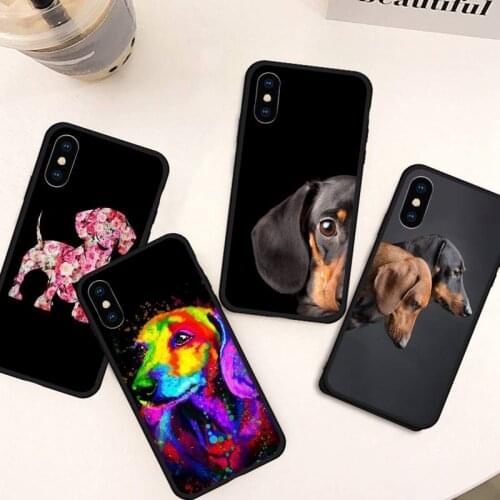 Dachshund Silhouette Dog high quality Anti-fall Phone Case for iPhone 11 12 pro XS MAX 8 7 6 6S Plus X 5S SE 2020 XR