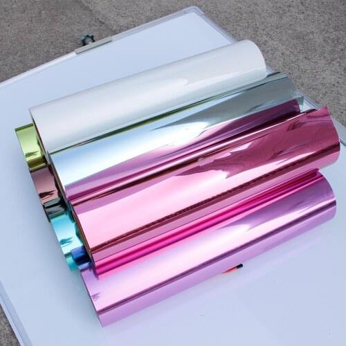 Colorful PU Metallic Heat Transfer Vinyl Iron on Fabric HTV Press Cutter Printable DIY 50cm x 60cm