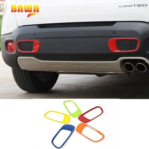 BAWA Rear Tail Bumper Tow Hook Decoration Stickers for Jeep Renegade 2016-2017 Car Exterior Sticker