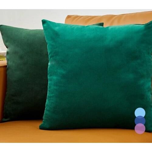 Green Throw Pillows Velvet Luxury Sofa Decorative Funda Cojin 45*45cm Cushions Cover Living Room Home Decor Almofadas Modern