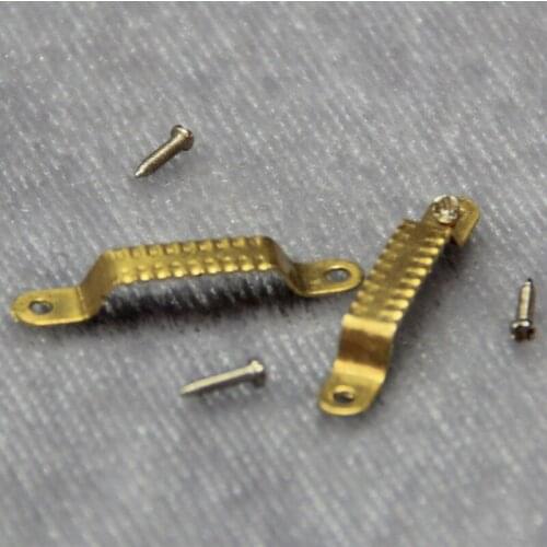 G07-X403 children gift Toy 1:12 Dollhouse mini Furniture Miniature rement Doll accessories DIY copper handle 1 pair