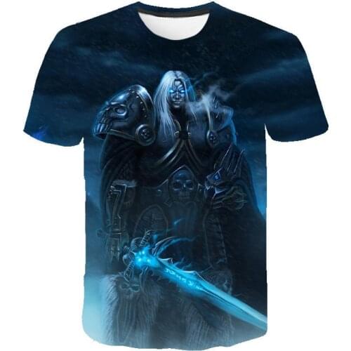 Game T-Shirt World Of Warcraft 3D Printed Men Women Fashion Streetwear O-Neck T Shirt Harajuku Oversized Tees Tops Unisex