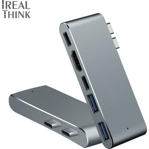 IREALTHINK hub Dual USB C hub Type c adapter Thunderbolt 3 hub Macbbok Pro Dock Splitter USB HUB Air accessories
