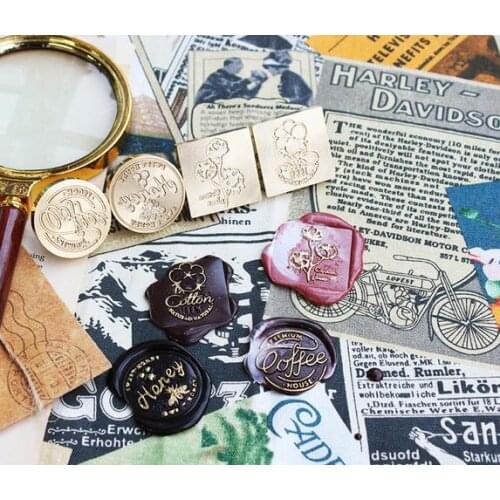 Coffee honey bee cotton Wax Seal Stamp, Seal Stamp Kit, Sealing Wax Stamp DIY sealing stamp