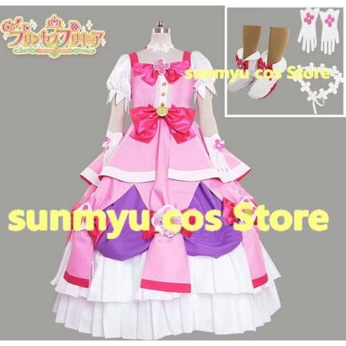 Go!Princess PreCure Pretty Cure Cure Flora Dress Cosplay Costume,Custom Size Halloween