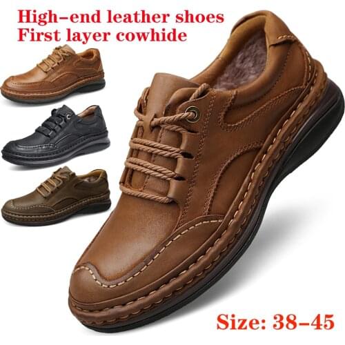 Mens high-end leather Martin shoes, fashion outdoor leisure non-slip tooling shoes, four seasons casual mens leather shoes