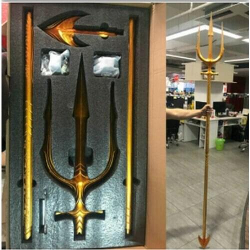 NEW HCMY Custom Trident Aquaman 1:1 Steel Alloy 210cm Model Toy Collection