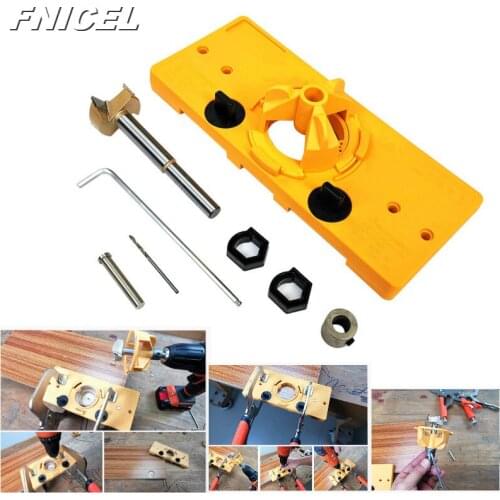 NEW 35mm Hinge Drill Saw Jig Guide Locator Hole DIY Boring Drill Forstner Bit woodworking tool drill bits