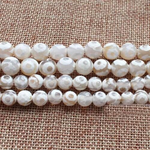 Wholesale 8,10mm Faceted White Eye Fire agates Round Loose Beads 14.5"For DIYJewelry making! Mixed wholesale for all items