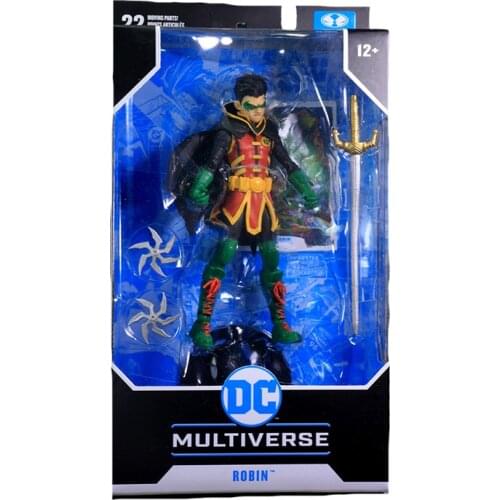 17cm Original Mcfarlane Damian Wayne Robin Batman League of Assassins Anime characters Action PVC Collection Model Toy Anime Fig
