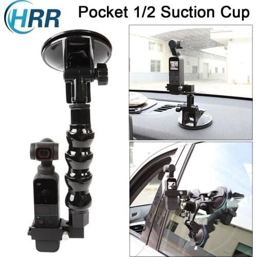 Osmo Pocket Suction Cup Camera Car Mount with Expansion Module Holder for DJI Osmo Pocket 1/2 Windshield Window Fixed Accessory