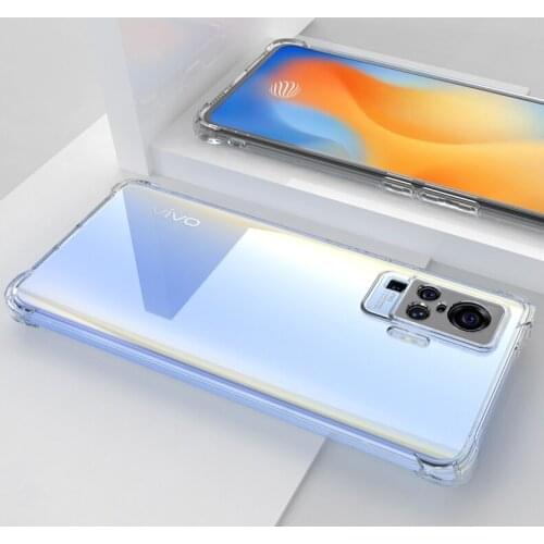 Coque Transparent Phone Case for VIVO X50 Pro Plus Lite X51 X50Lite X50Pro X50E 5G Airbag Shockproof Silicone VIVOX50 Back Cover