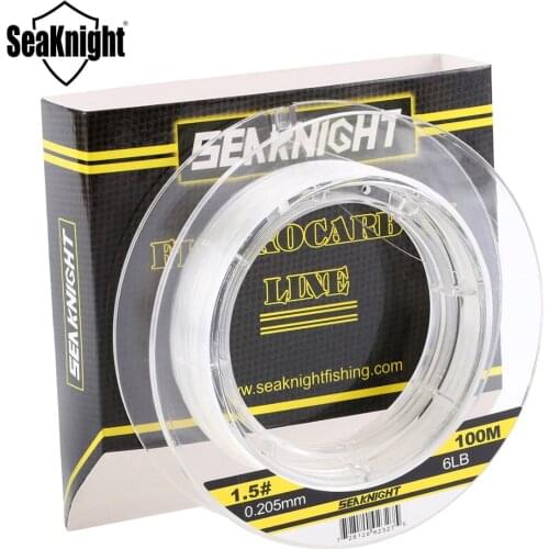 SeaKnight SK16 New 100% Japanese 100M Fluorocarbon Fishing Line 1.8 Carbon Monofilament Carp Wire Leader Line 3-50LB