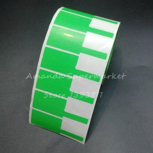 Network Cable Label Sticker 70x24MM1000 Pieces Glossy PET Material P Shape Green Color Waterproof Tearproof oilproof