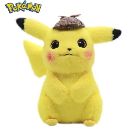 TAKARA TOMY Anime Pokemon Detective Pikachu Plush Stuffed Toys Pokémon Pikachu Dolls Birthday Christmas Gifts Children Toys