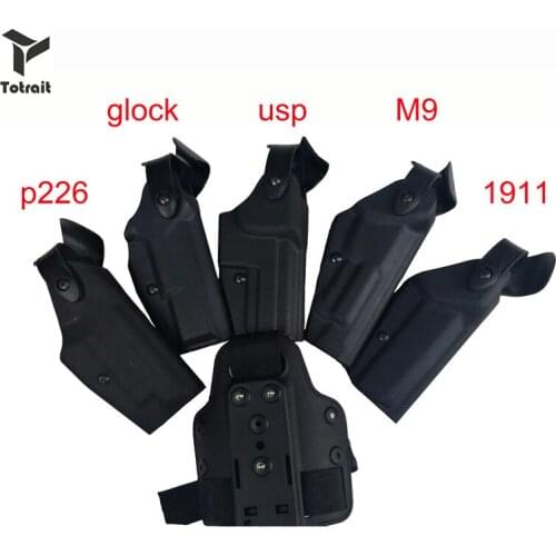 TOtrait Tactical Military Leg Holster Safa Paddle Gear glock 17 1911 Beretta M9 P226 USP Airsoft Right Hand Pistol Holster