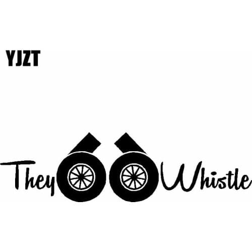 YJZT 13.8CM*3.9CM They Whistle Vinyl Decal Car Sticker Twin Turbo Diesel Black Silver C10-00873