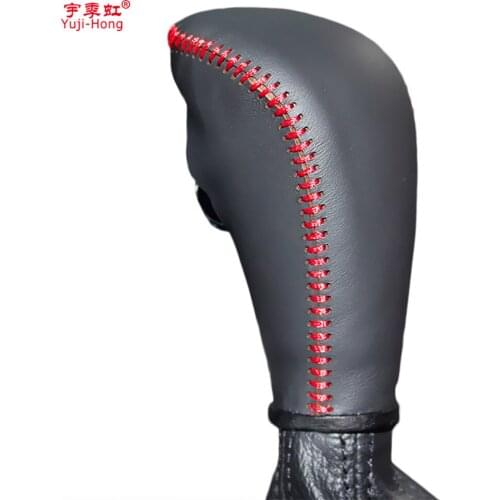 Yuji-Hong Car Gear Covers Case for Ford Mondeo 2007-2012 Automatic Shift Collars Genuine Leather Cover Hand-stitched