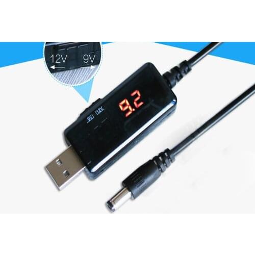 5V to 9V12V charging cable USB to DC5.5/3.5mm router light cat cable